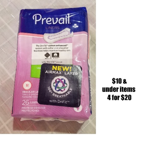 Prevail Bath & Body Brand New Prevail Panty Liner Individually
